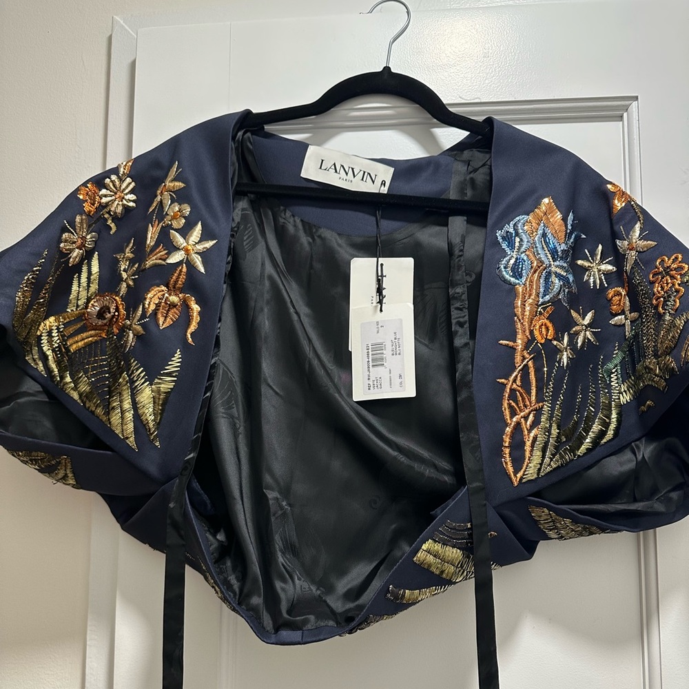 Lanvin Spring 2021 Look 32 Model Jiali Zhao Embroidered Bolero